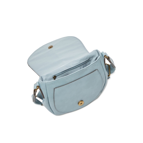 TIME and TRU Women's Faux Leather Emery Crossbody Hand Bag - light blue - Picture 4 of 5